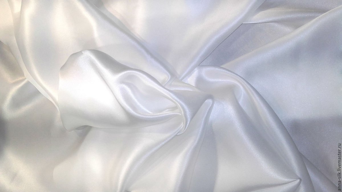 Ткань шелк белый