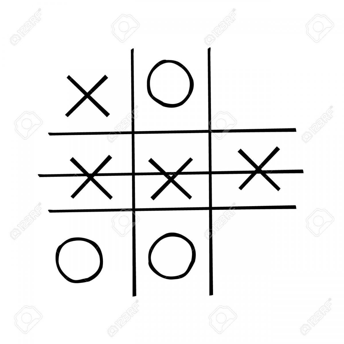 Крестики нолики рисовать