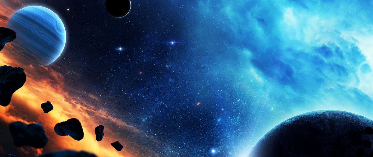 Обои на два монитора космос