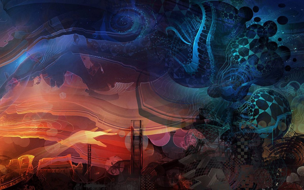 Обои на два монитора абстракция