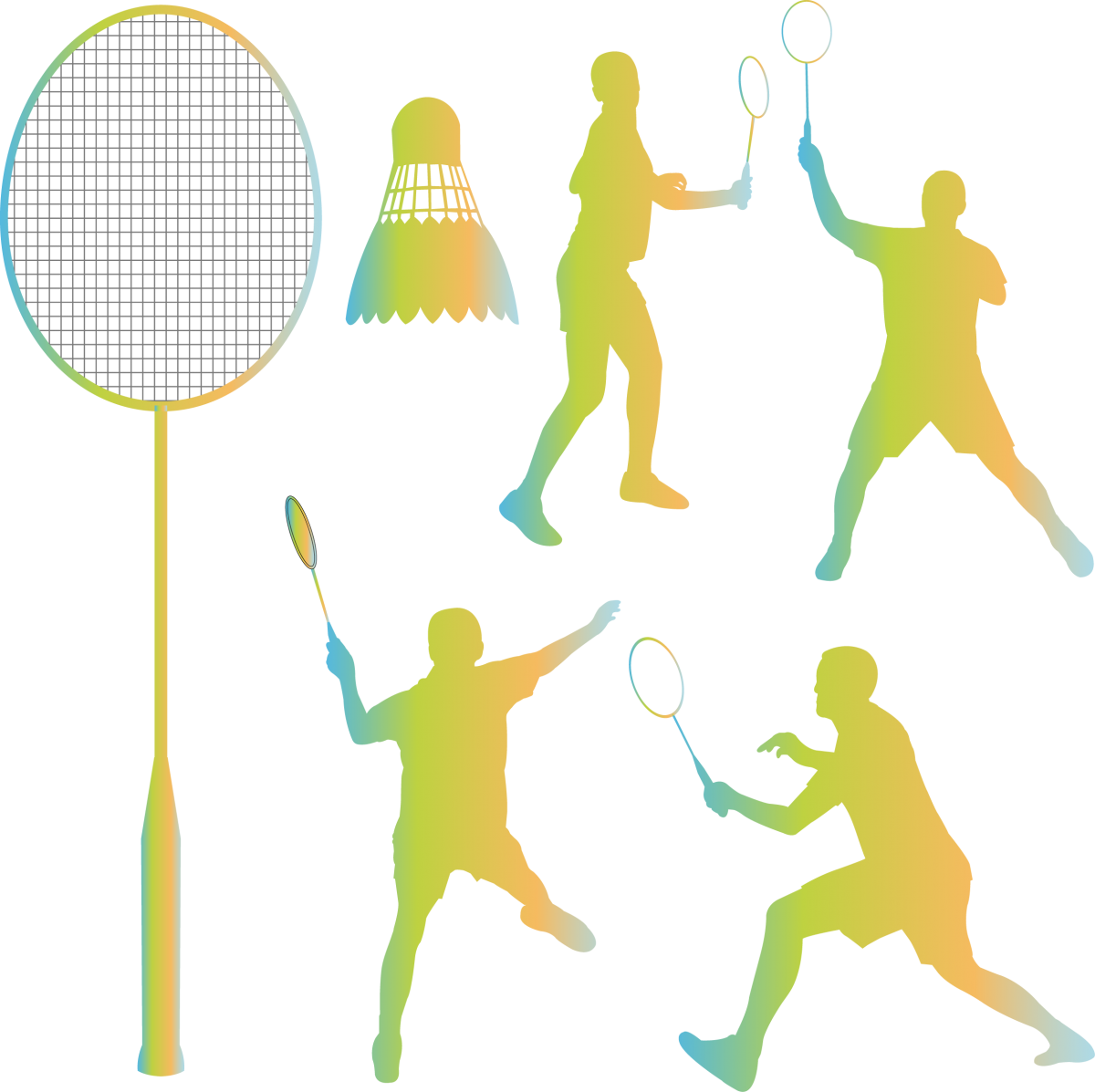 Бадминтон силуэт