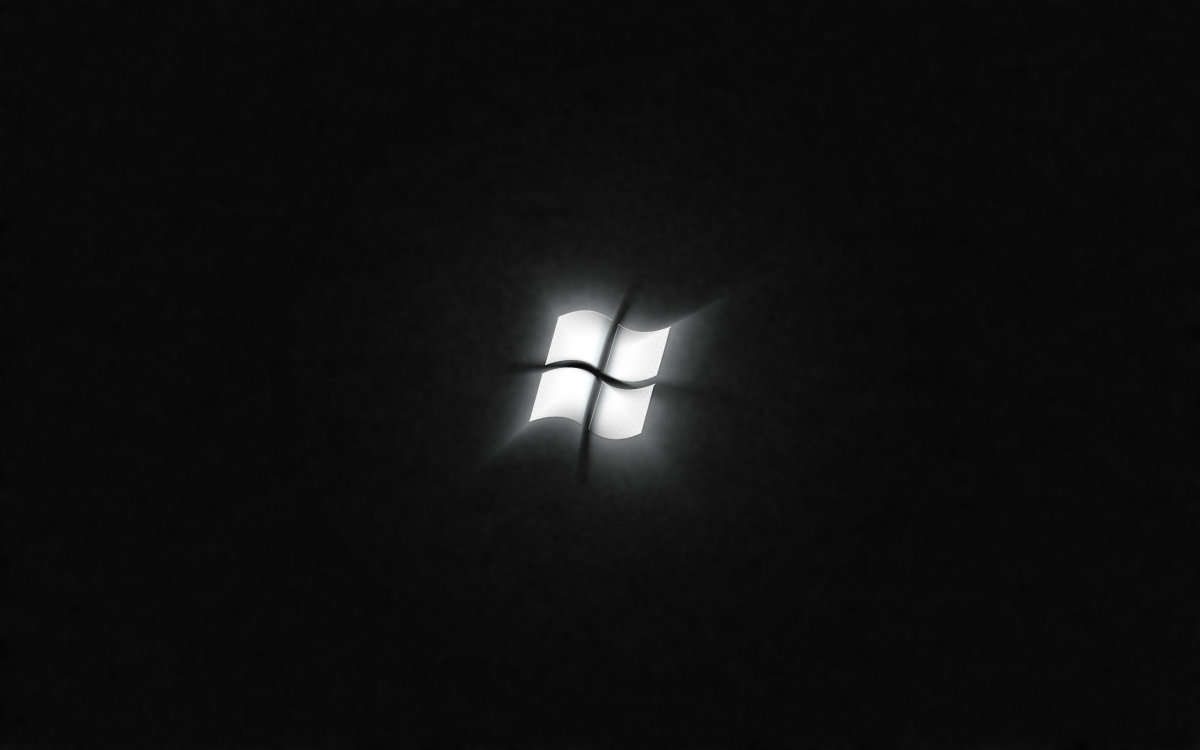 Логотип Windows на черном фоне