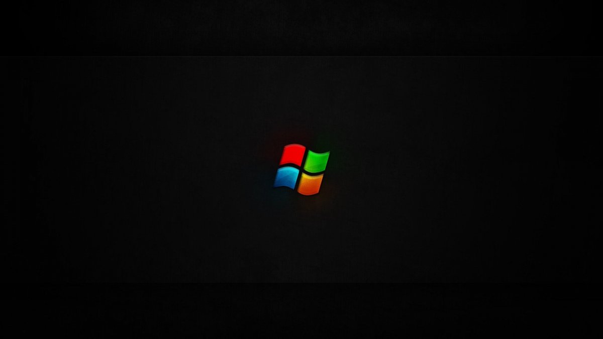 Обои виндовс на черном фоне