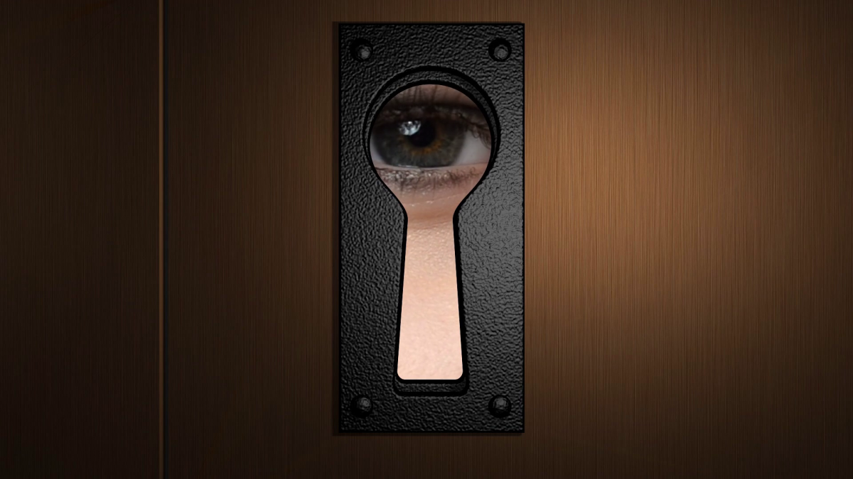 Дверь с замочной скважиной