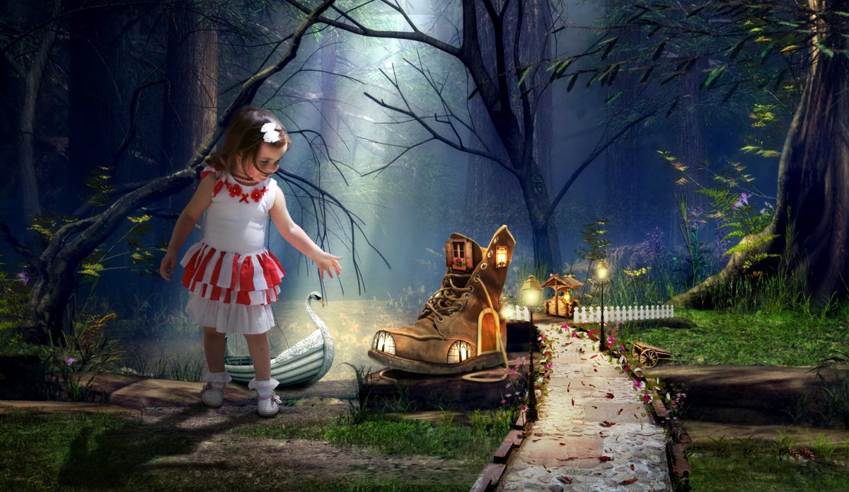 Сказочный лес Алиса в стране чудес