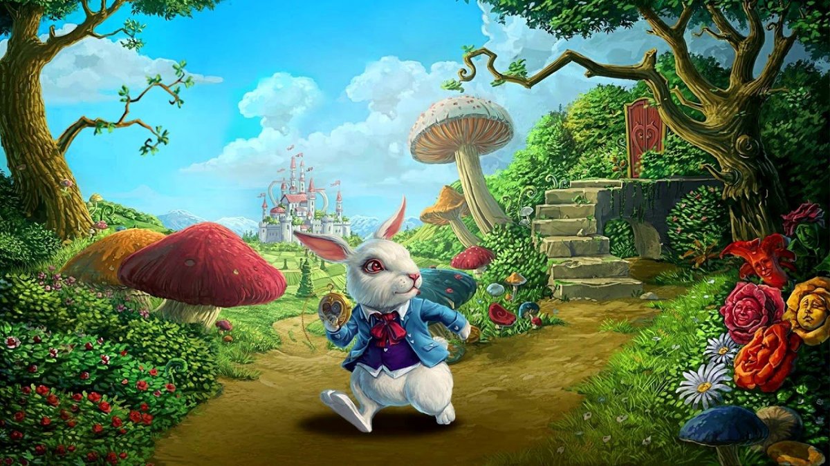 Сказочный фон Алиса в стране чудес