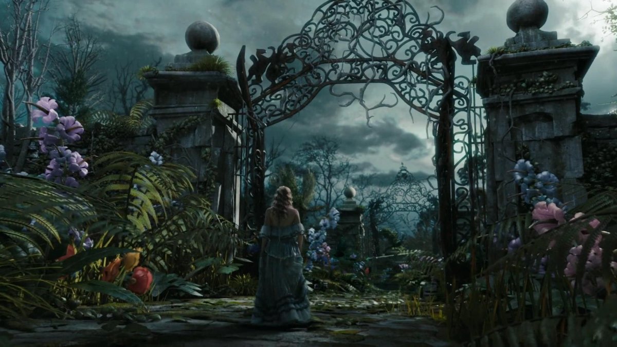 Алиса в стране чудес тим Бертон пейзажи