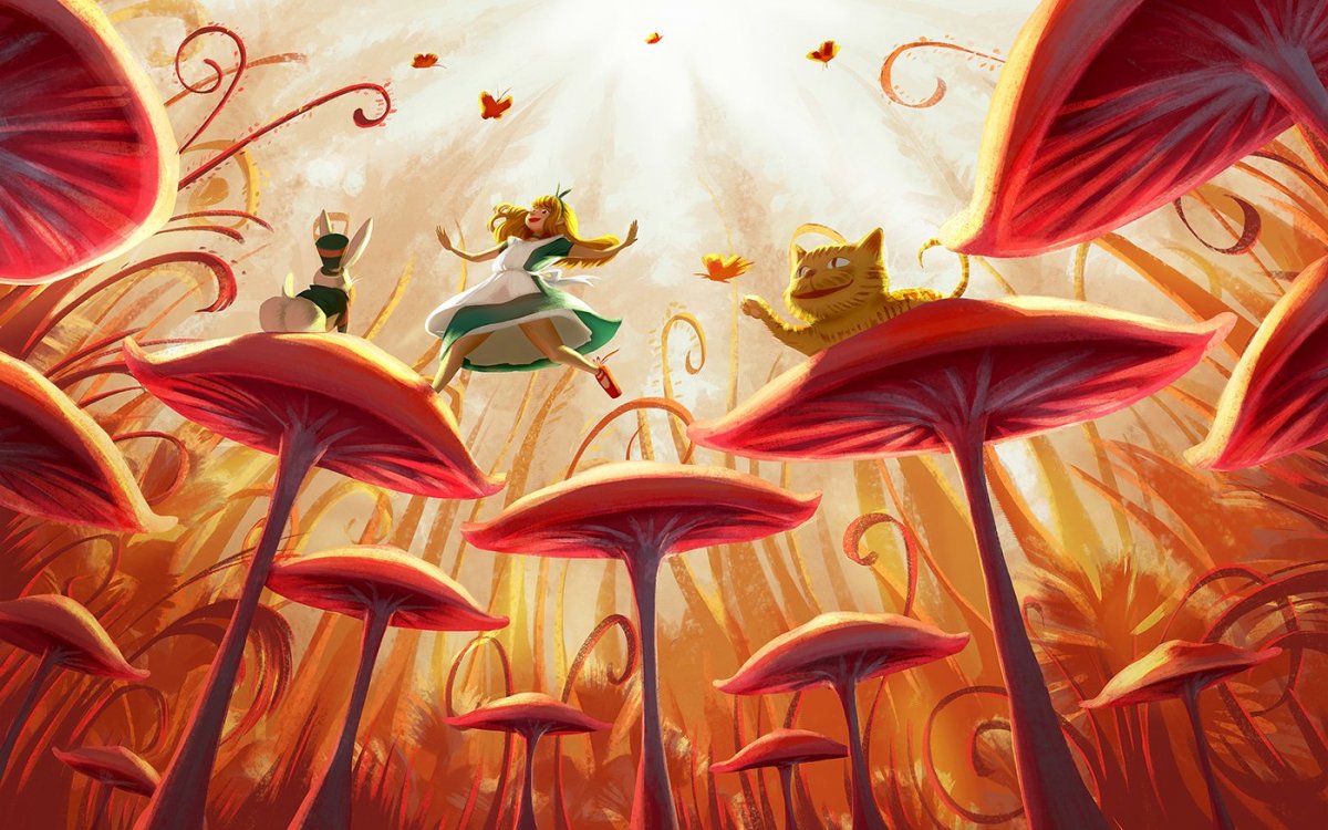 Алиса в стране чудес грибы