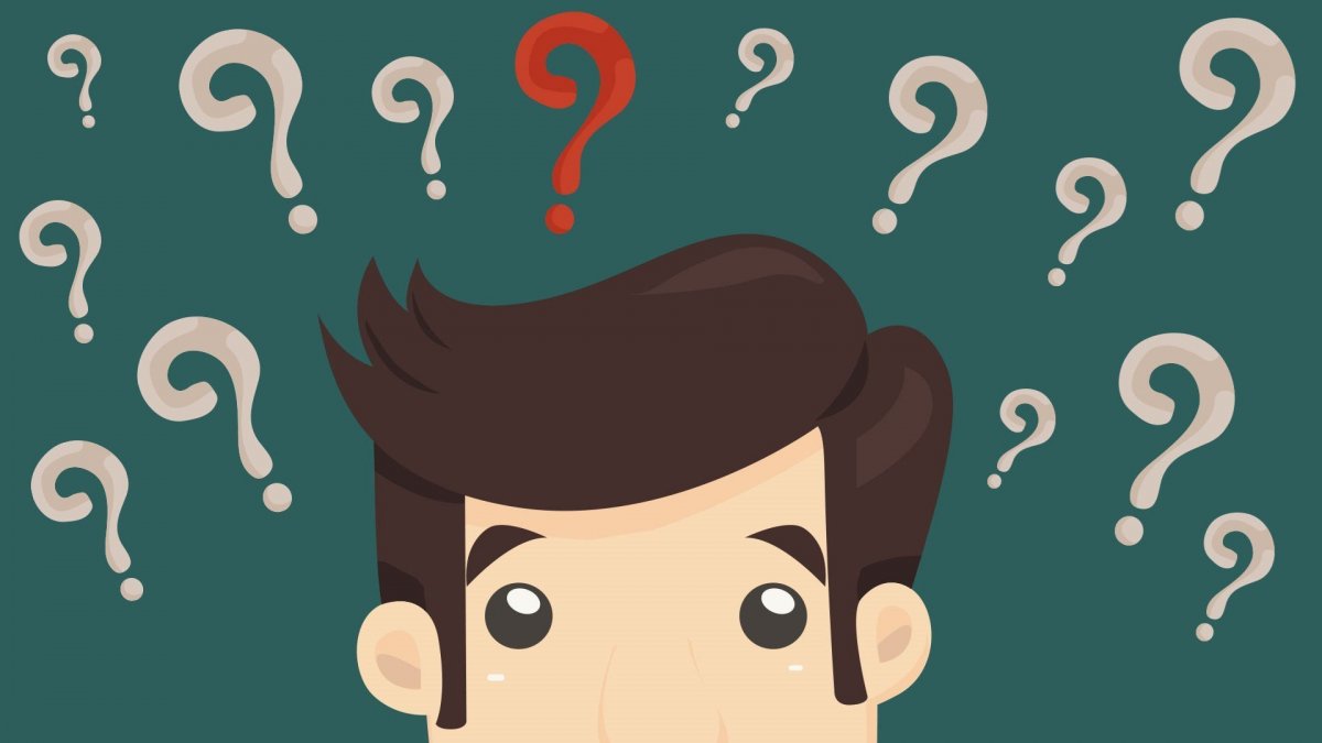 Вопросительный знак на черном фоне