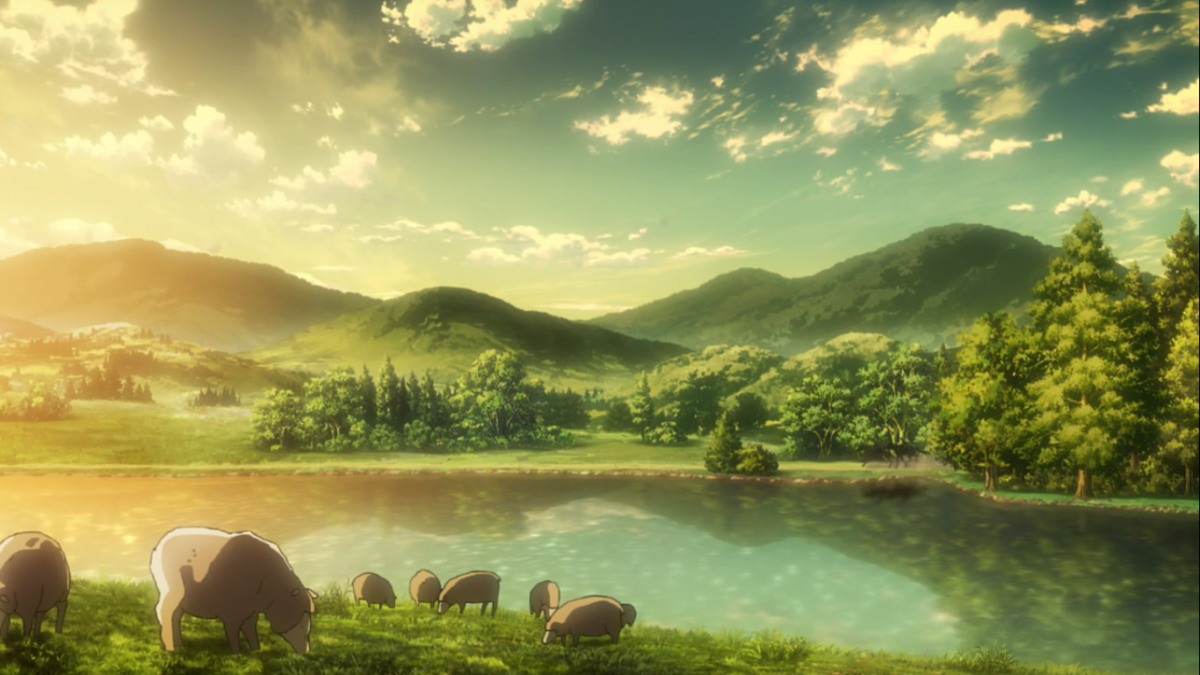 Аниме пейзажи атака титанов