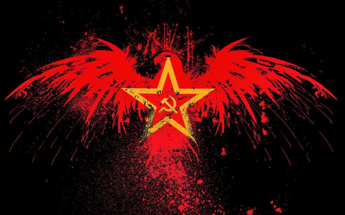 Красный фон со звездами