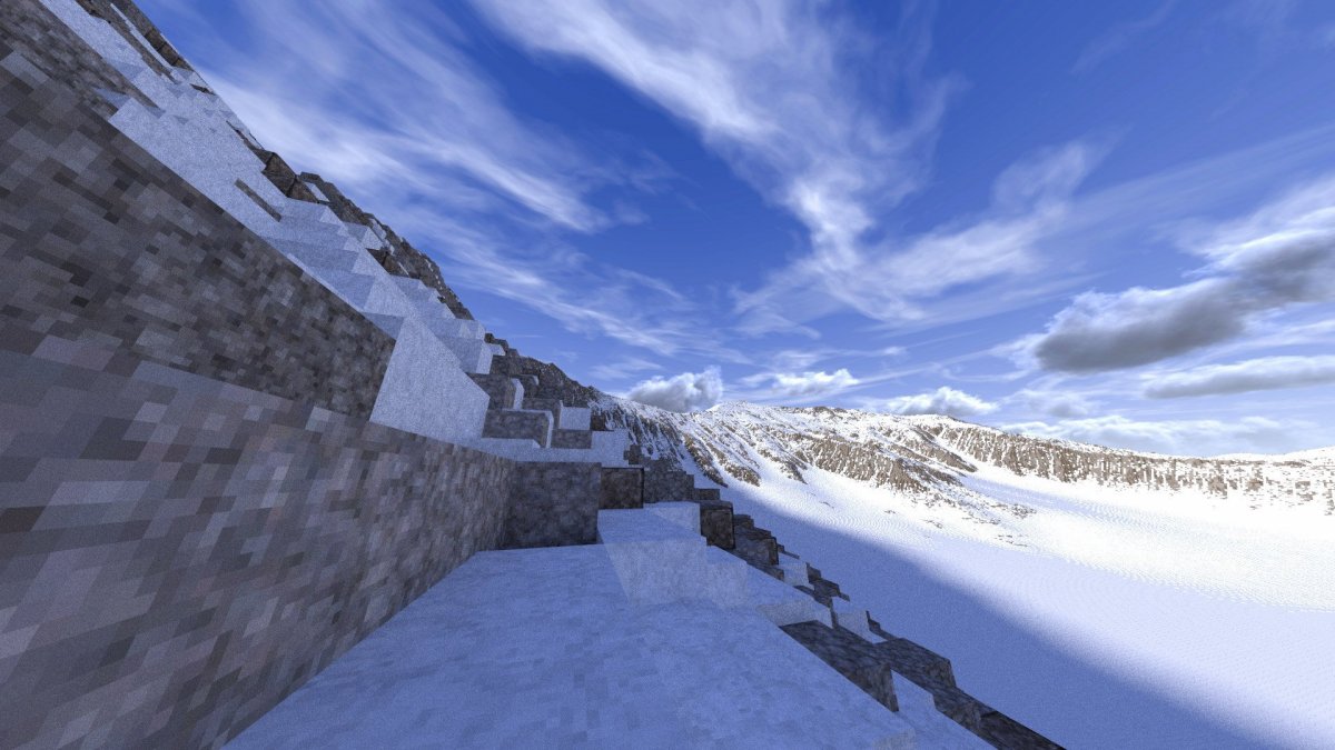 Снежные горы майнкрафт