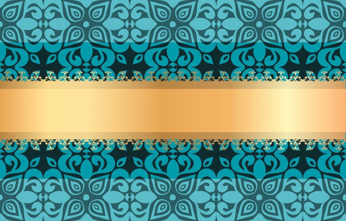 Бирюзовый фон с орнаментом