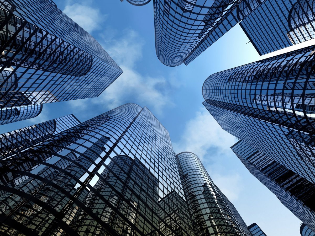 Небоскребы вид снизу