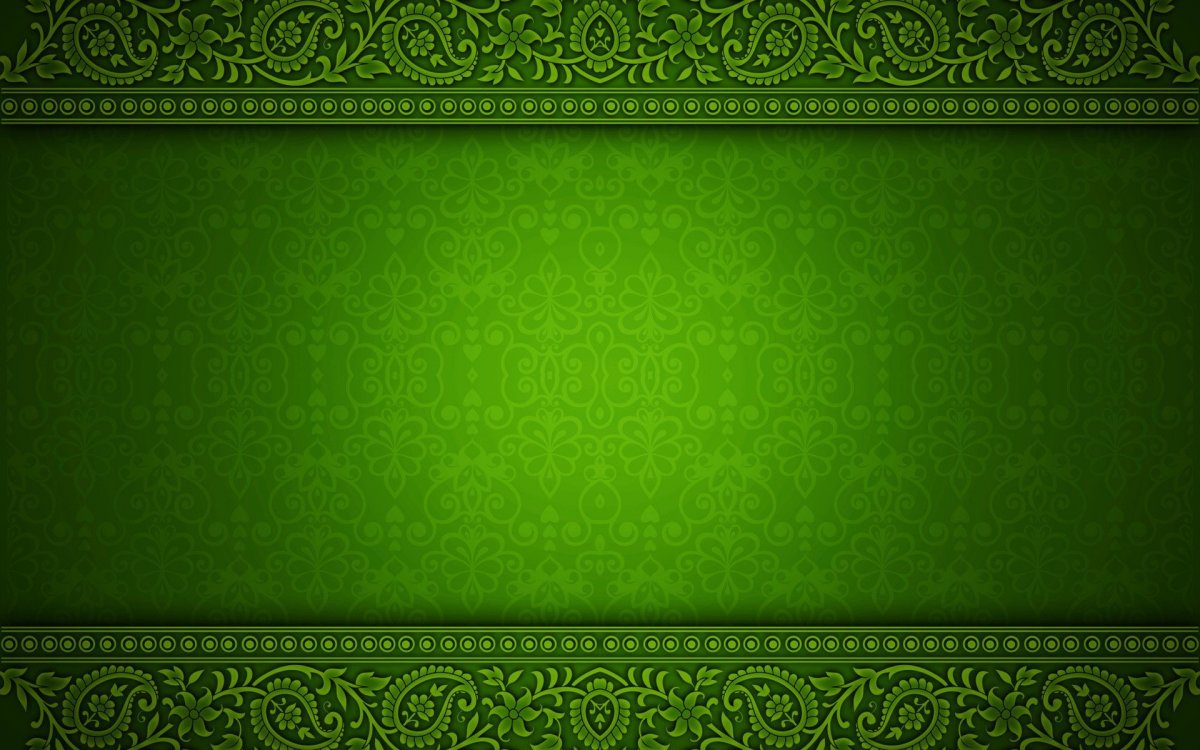 Зеленый фон с орнаментом