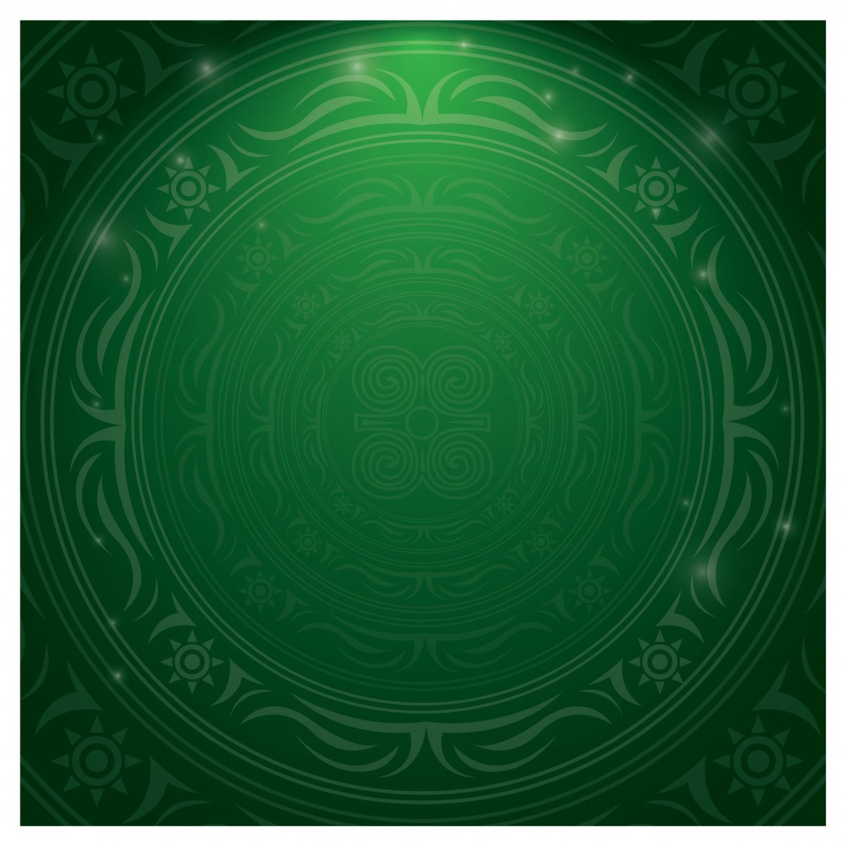 Зеленый фон с орнаментом