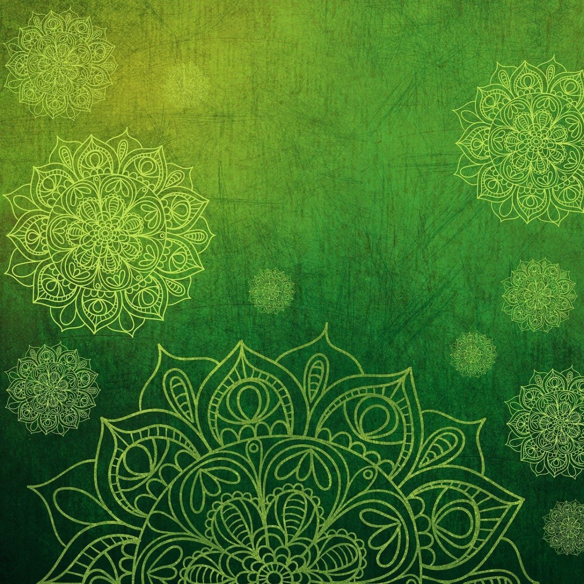 Восточный узор зеленый