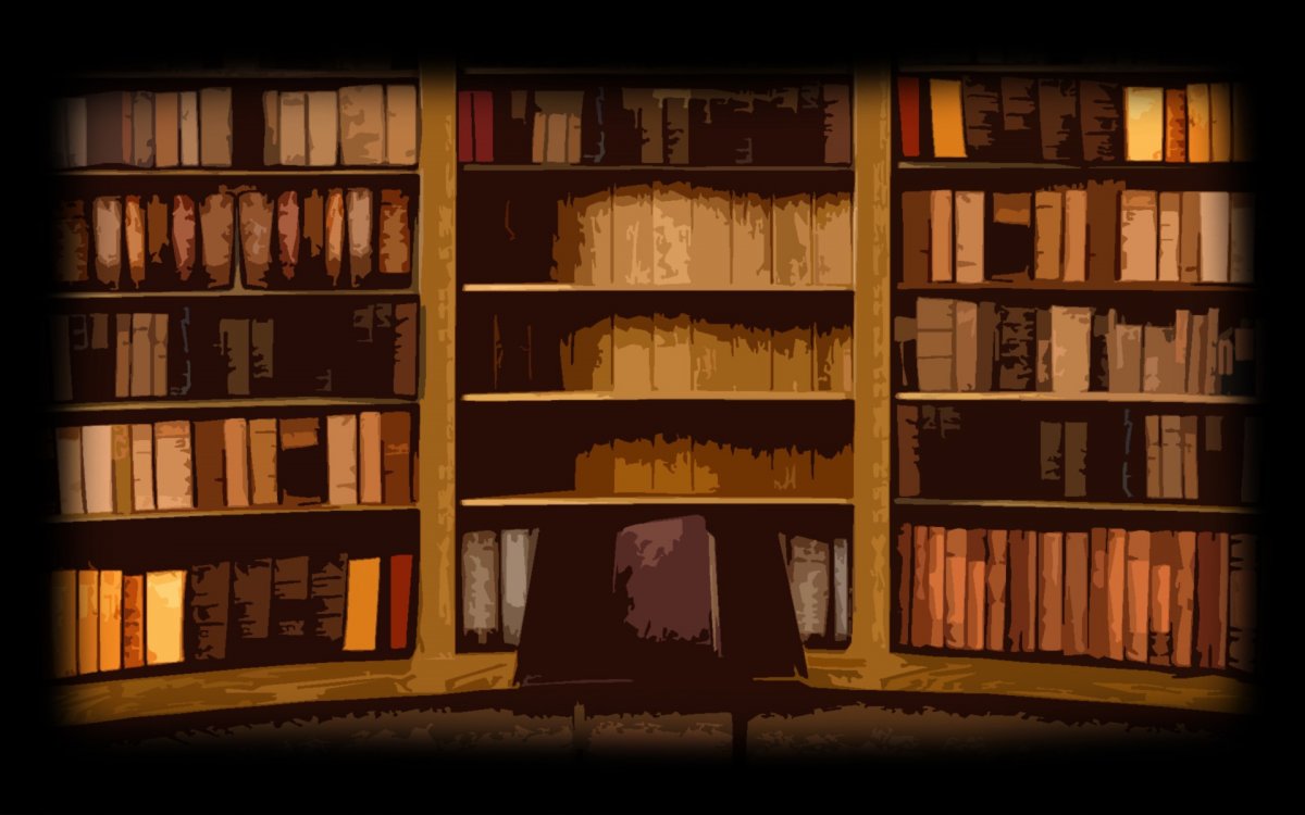 Фон для зум книжный шкаф