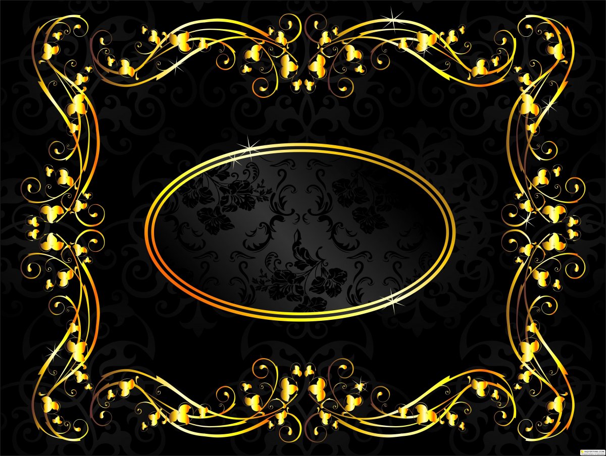 Золото на черном фоне