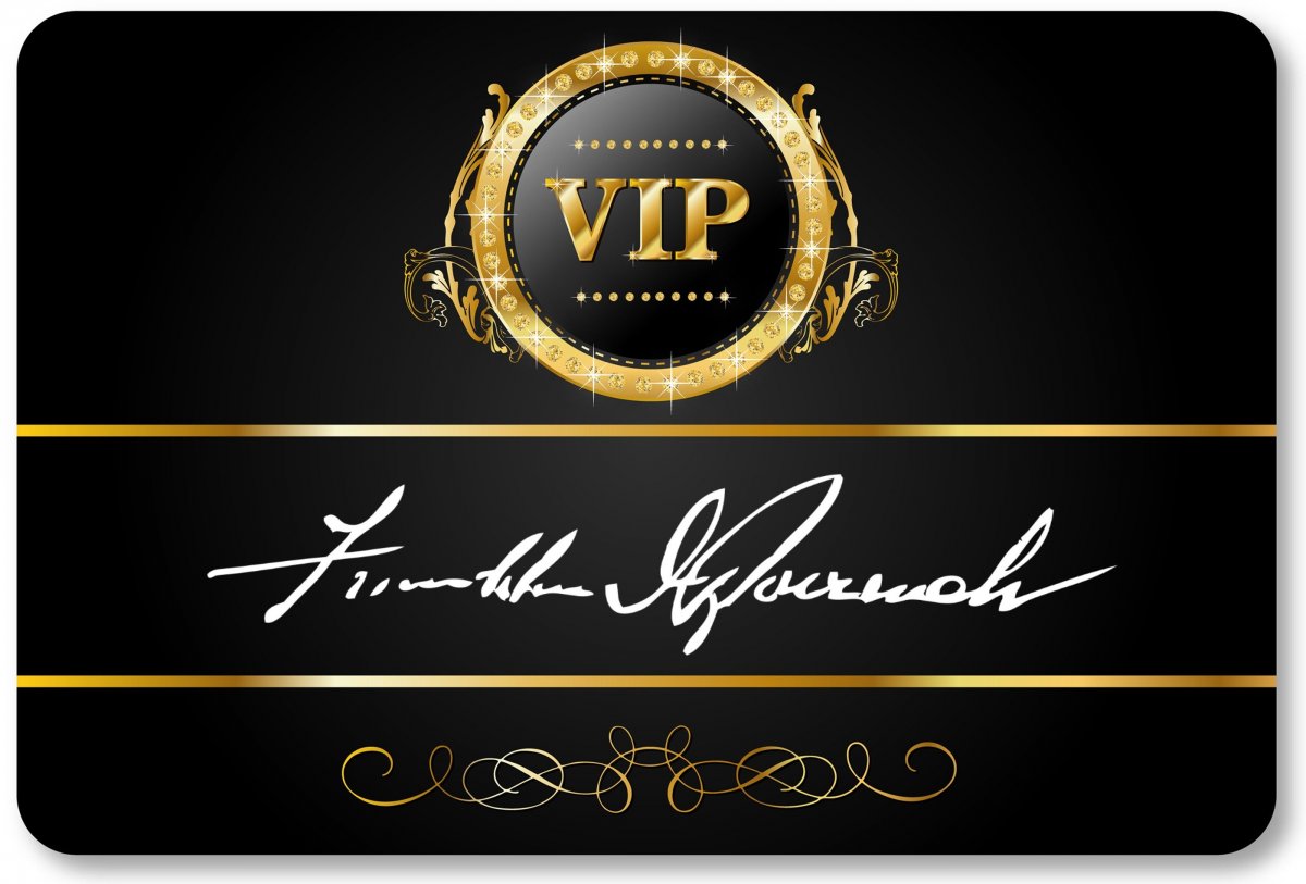 Карточка вип персона