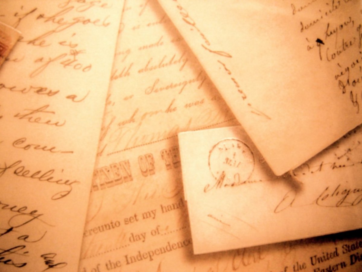 Старые письма фон