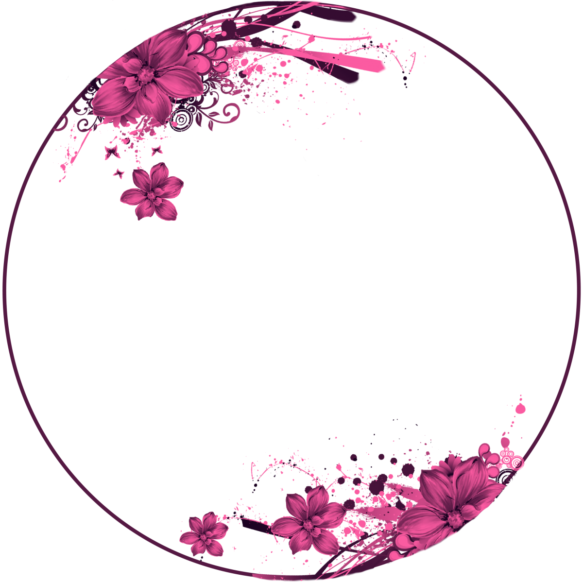 Цветочный круг для надписи