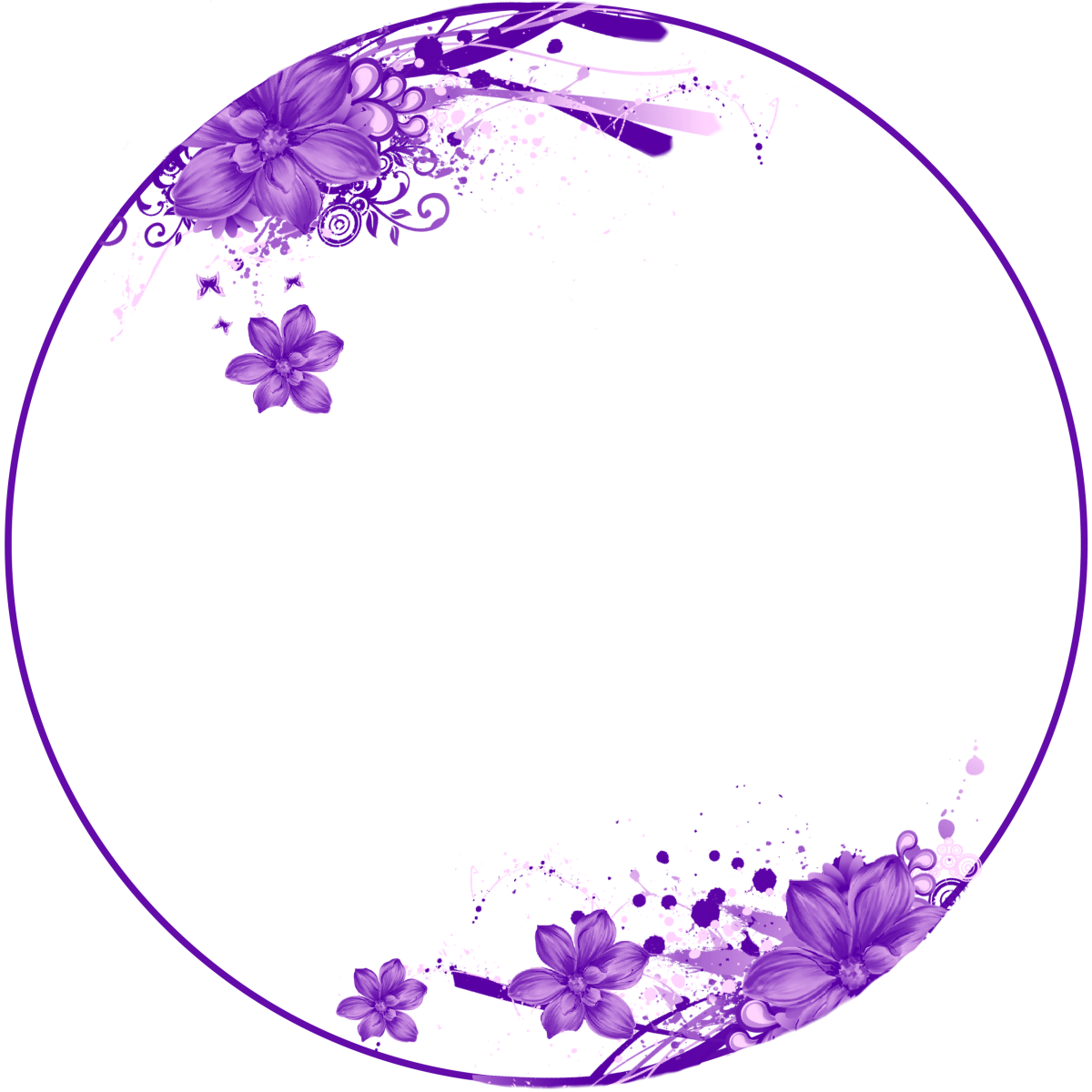 Фиолетовая круглая рамка