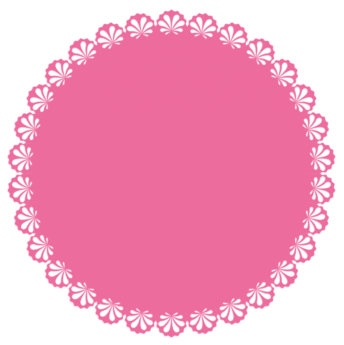 Рамка круглая розовая