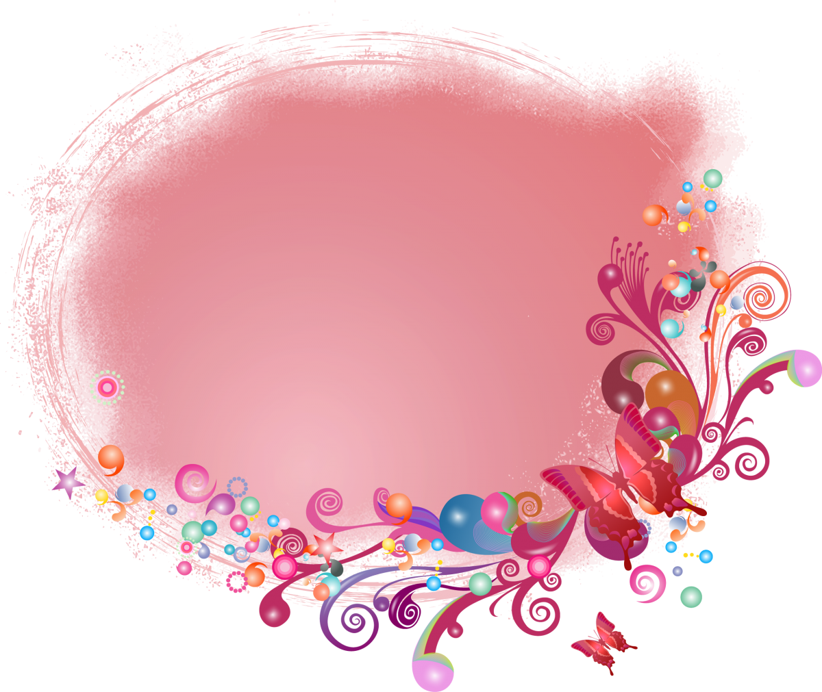 Ажурная круглая рамка