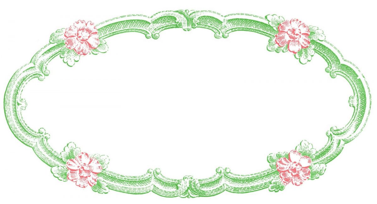 Виньетка розовая