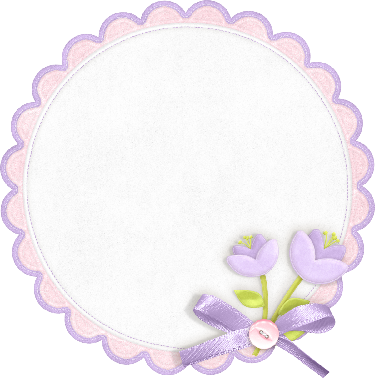 Фоторамка круглая с ромашками