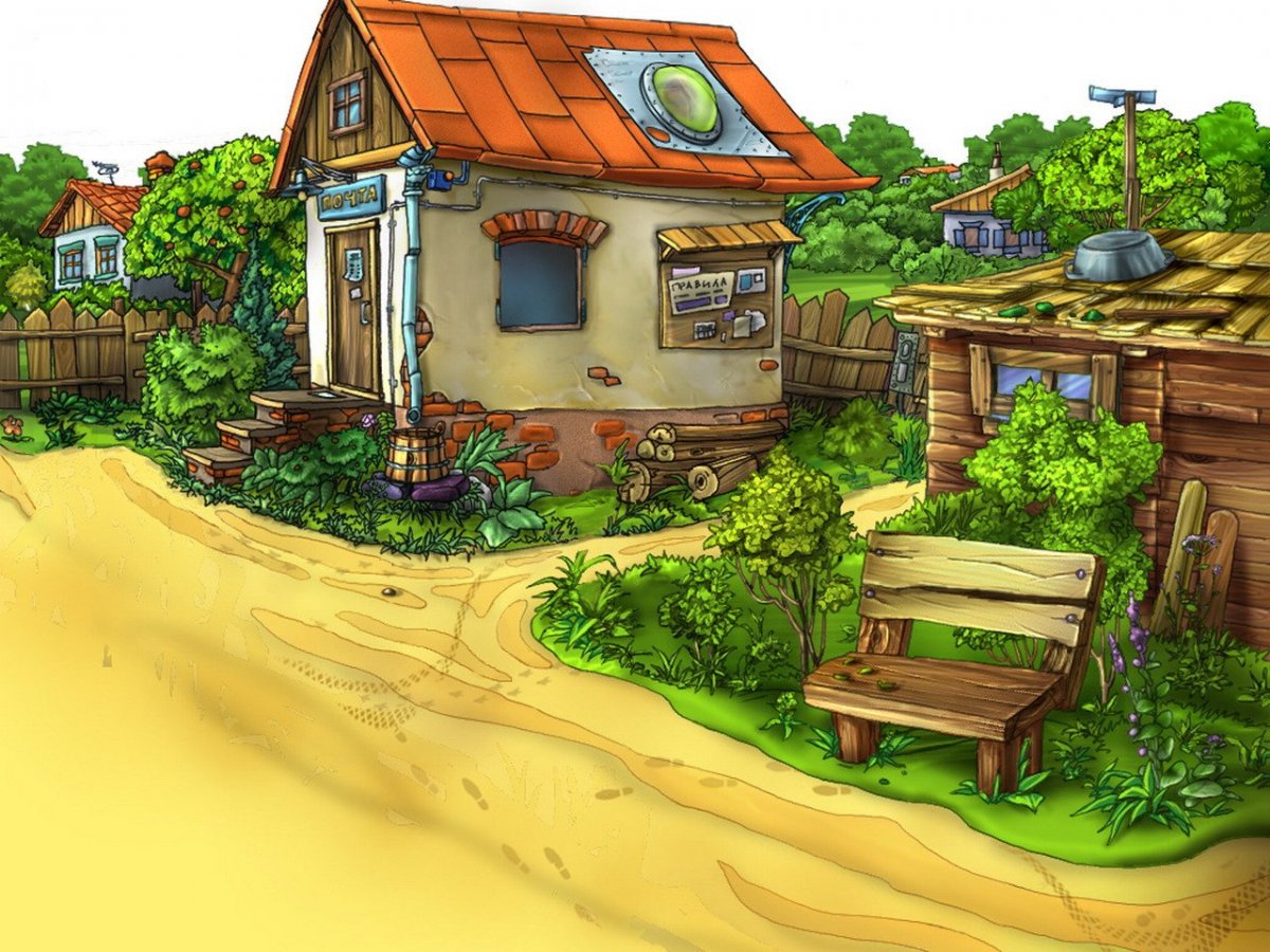 Сказочный огород с домиком