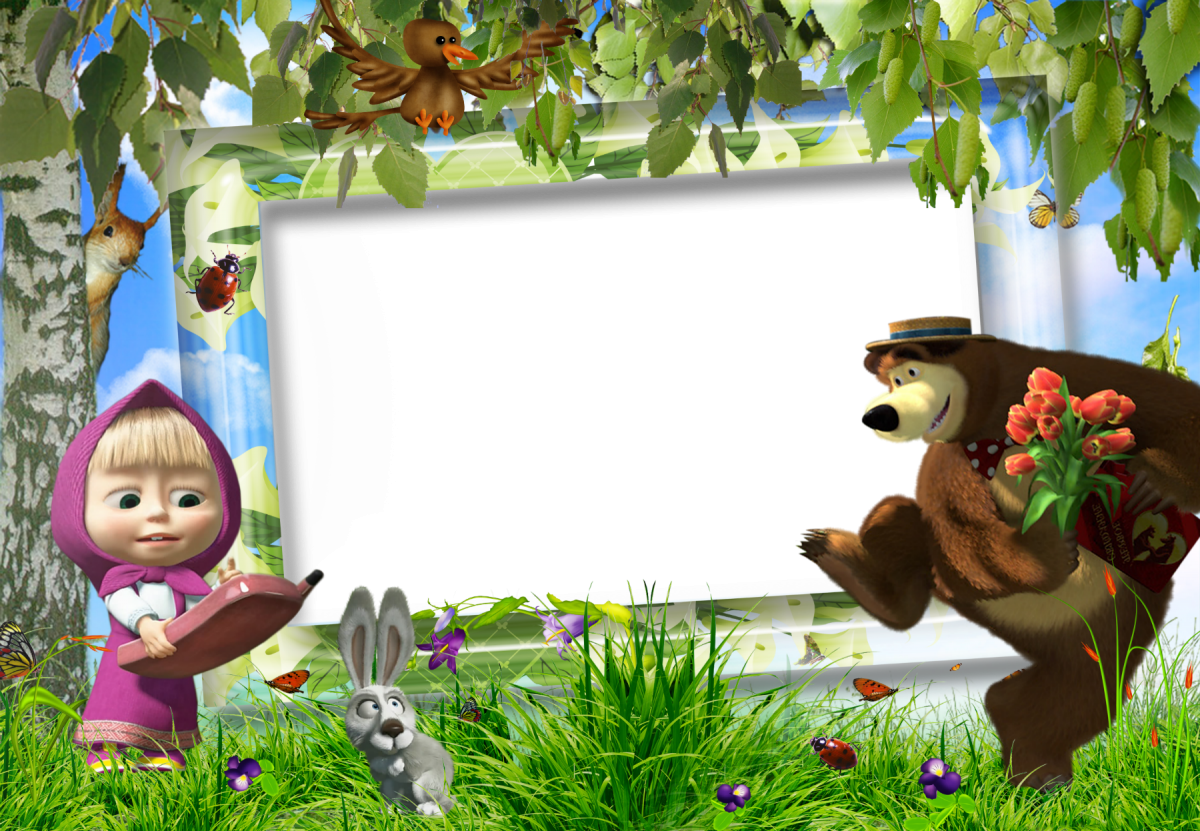 Маша и медведь фон