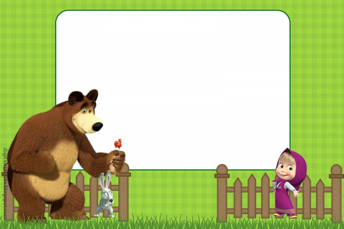 Маша и медведь для фотошопа