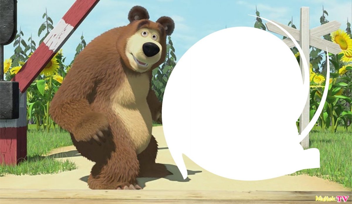 Флажки Маша и медведь