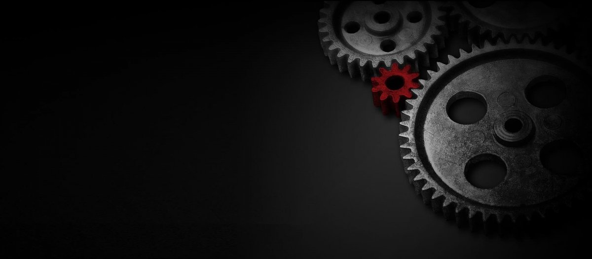 Шестеренки на черном фоне