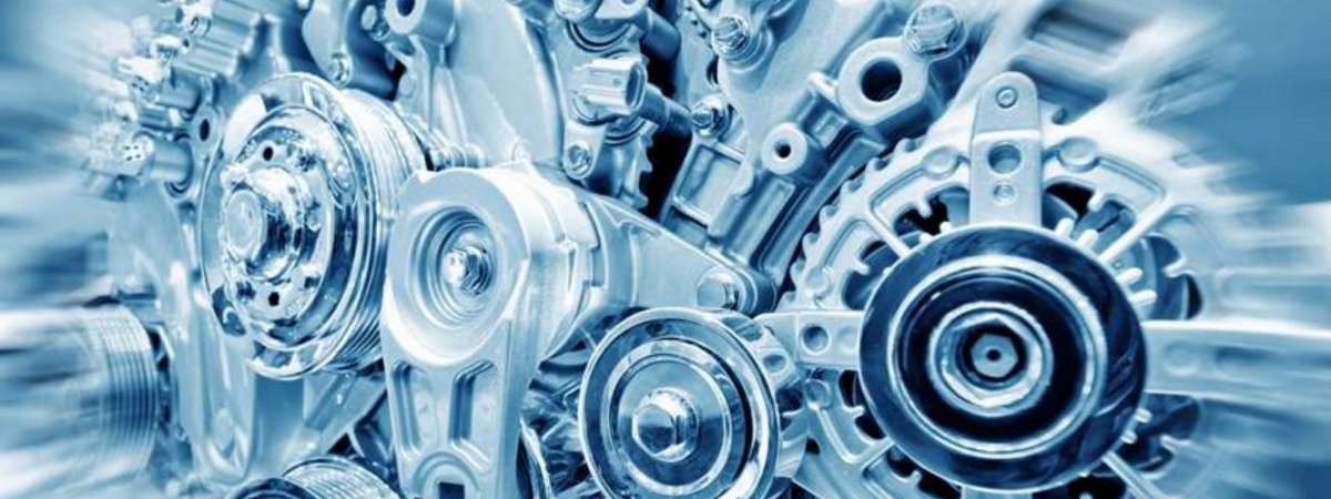 Автозапчасти на черном фоне