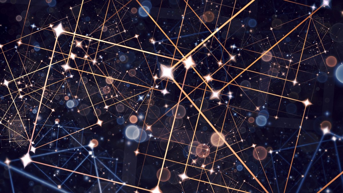 Красивое звездное небо с созвездиями