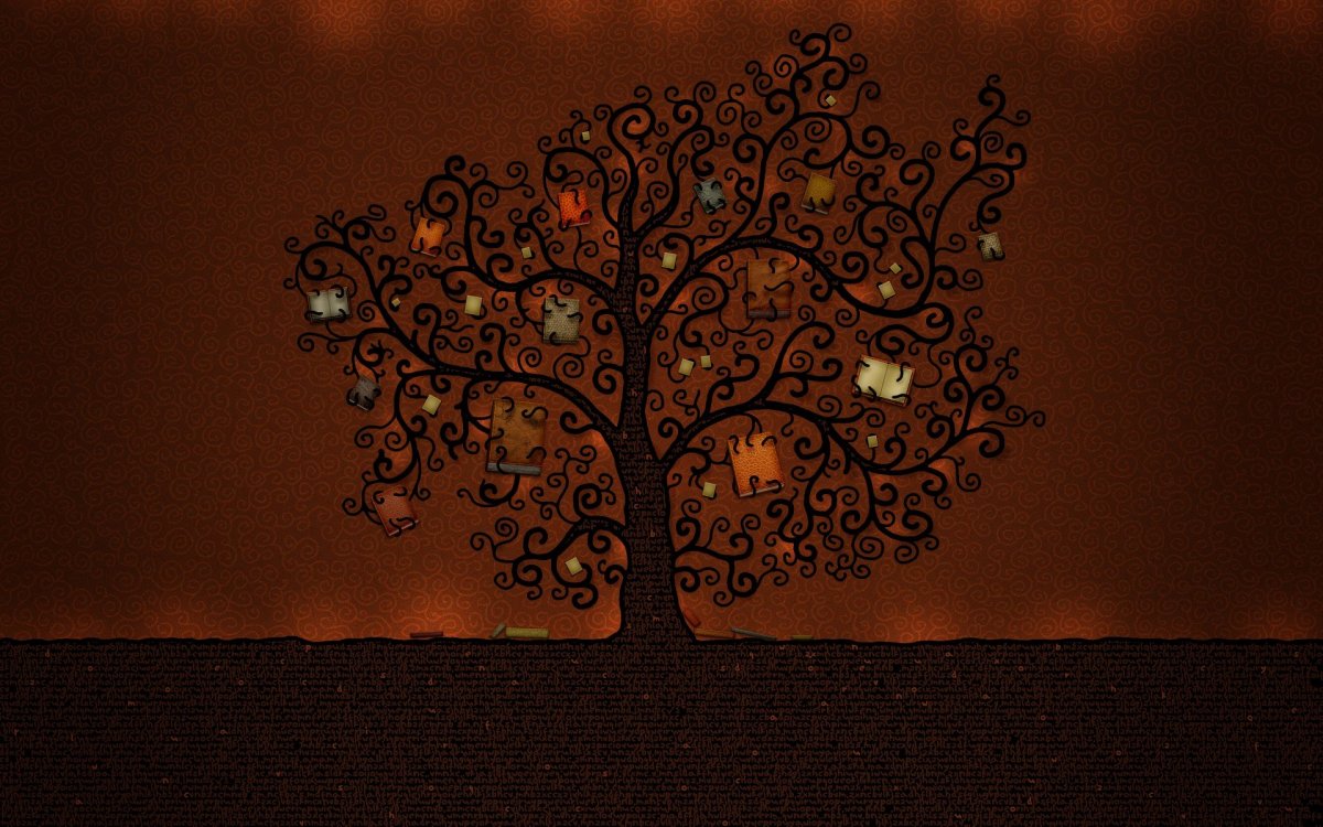 Дерево красивое коричневое