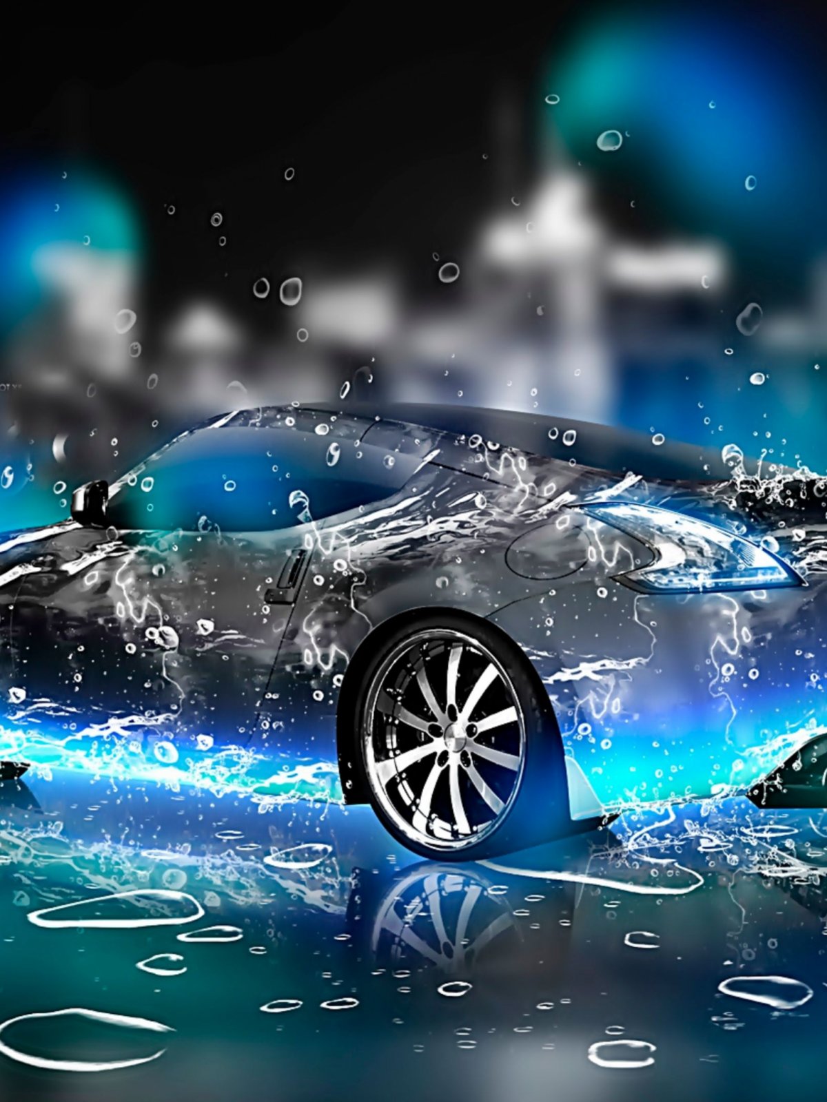 Машина в брызгах