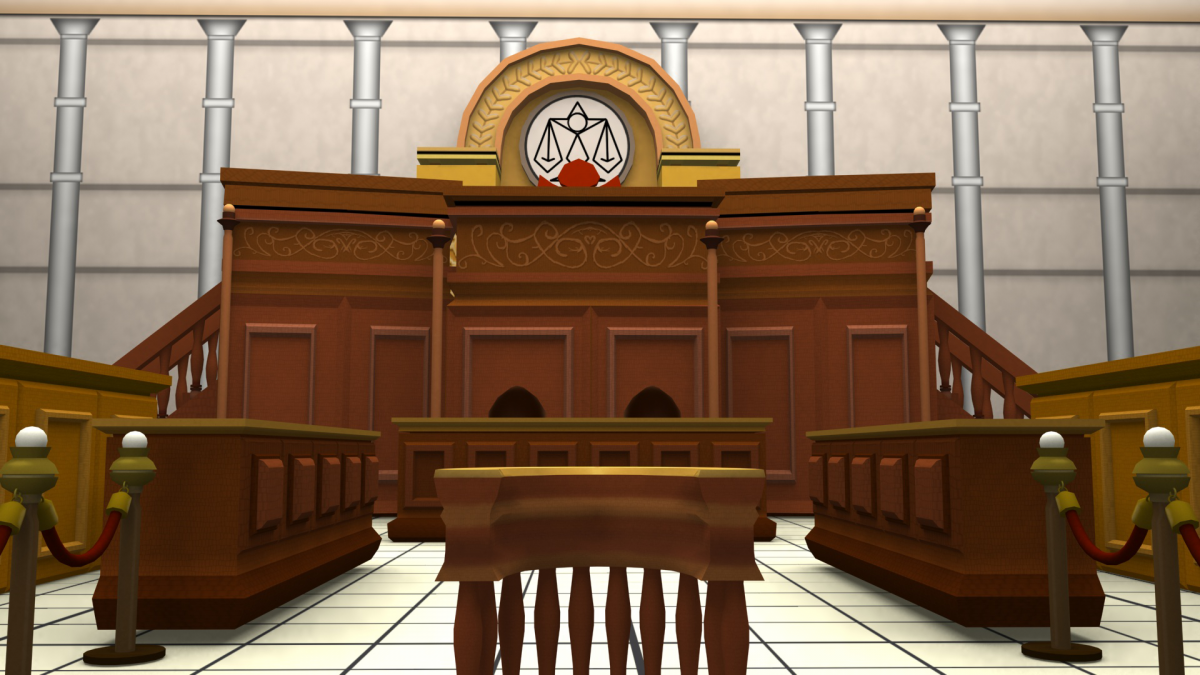 Ace attorney courtroom