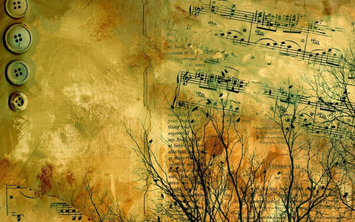 Ноты на старой бумаге