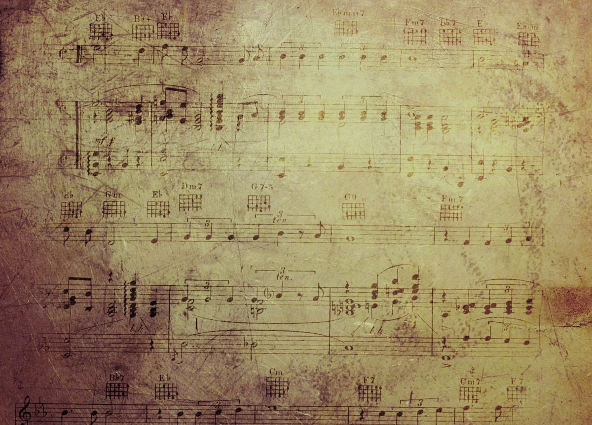 Старая Нотная бумага