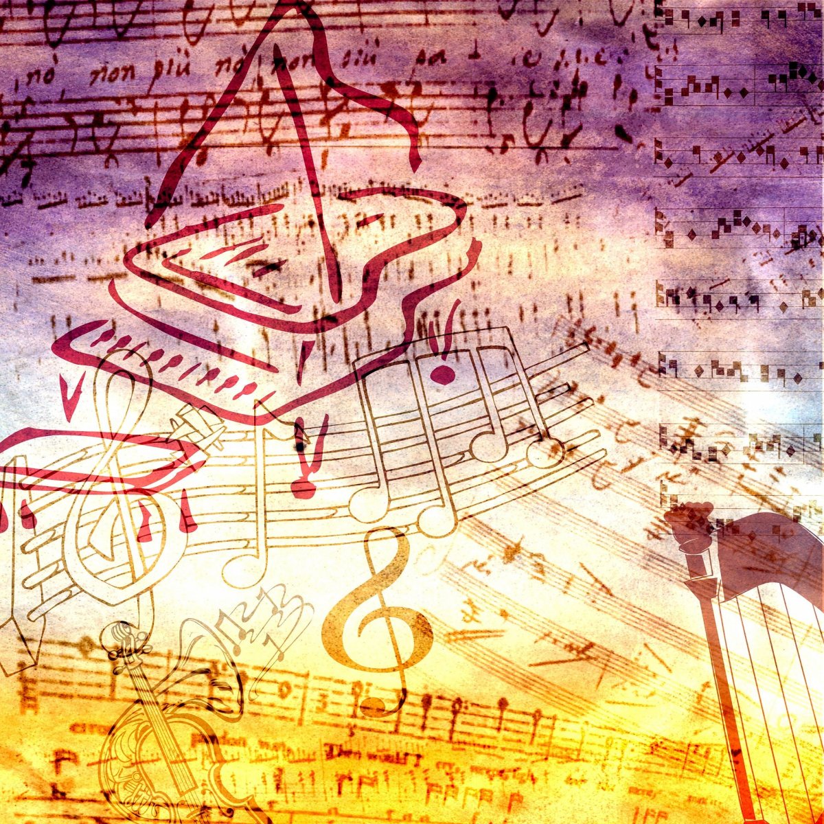 Нотная бумага для скрапбукинга