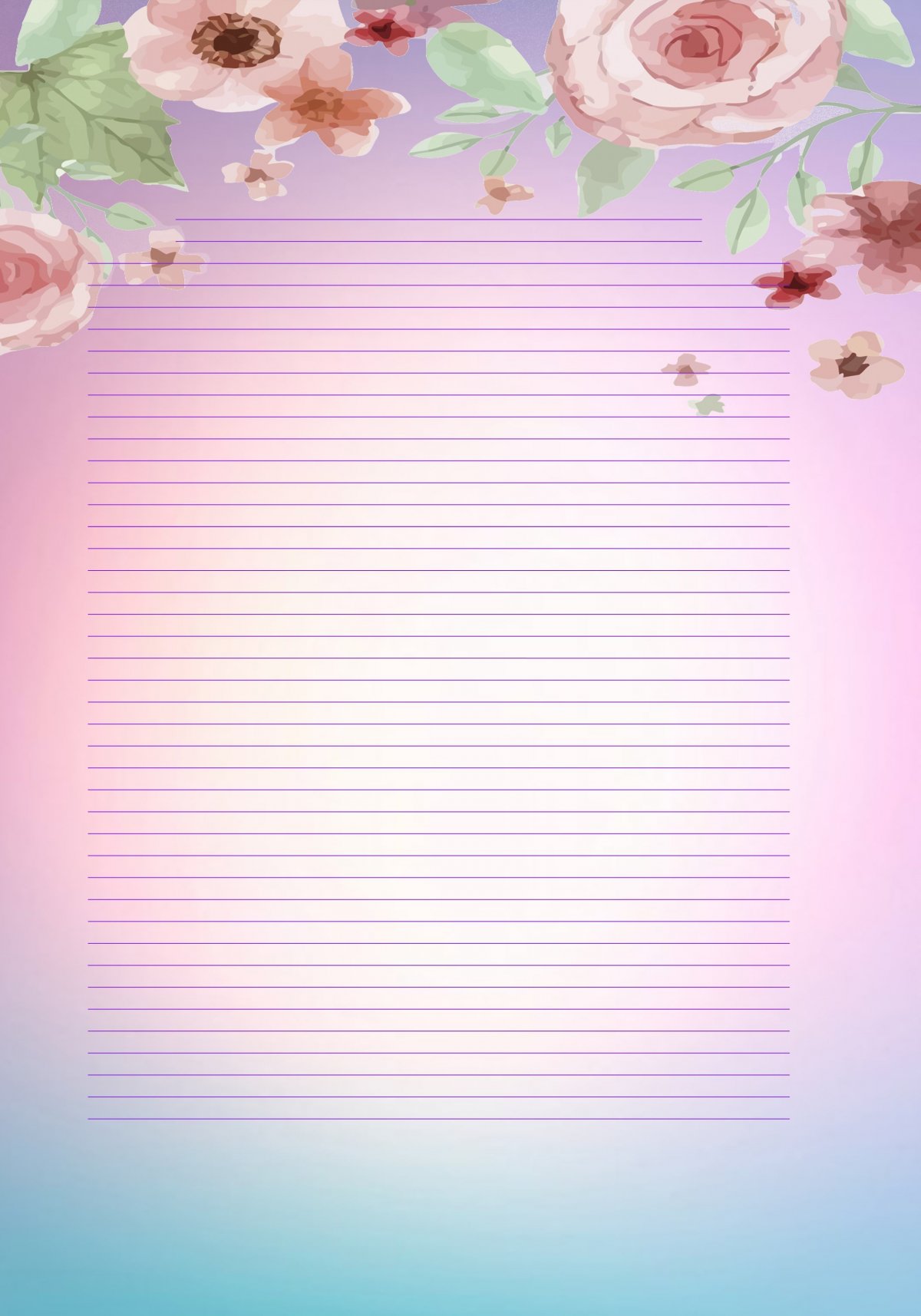 Красивый лист для письма