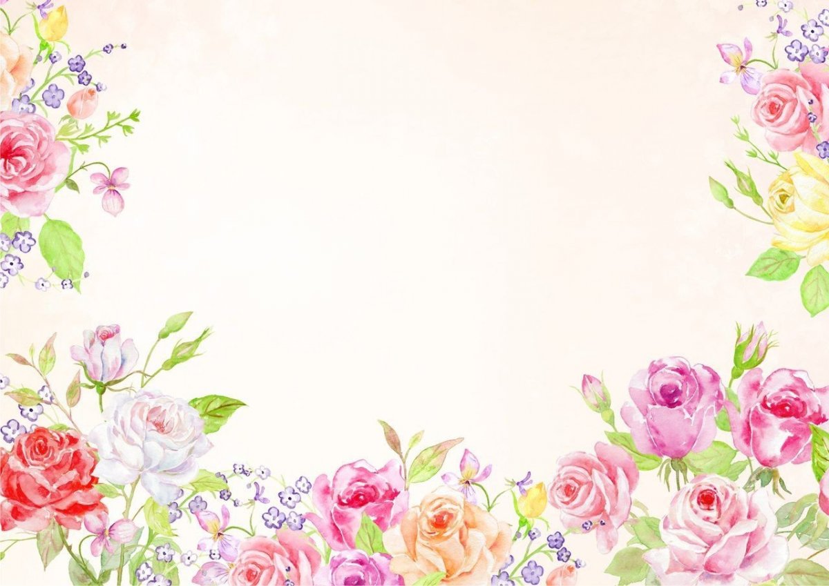 Акварельные цветы фон