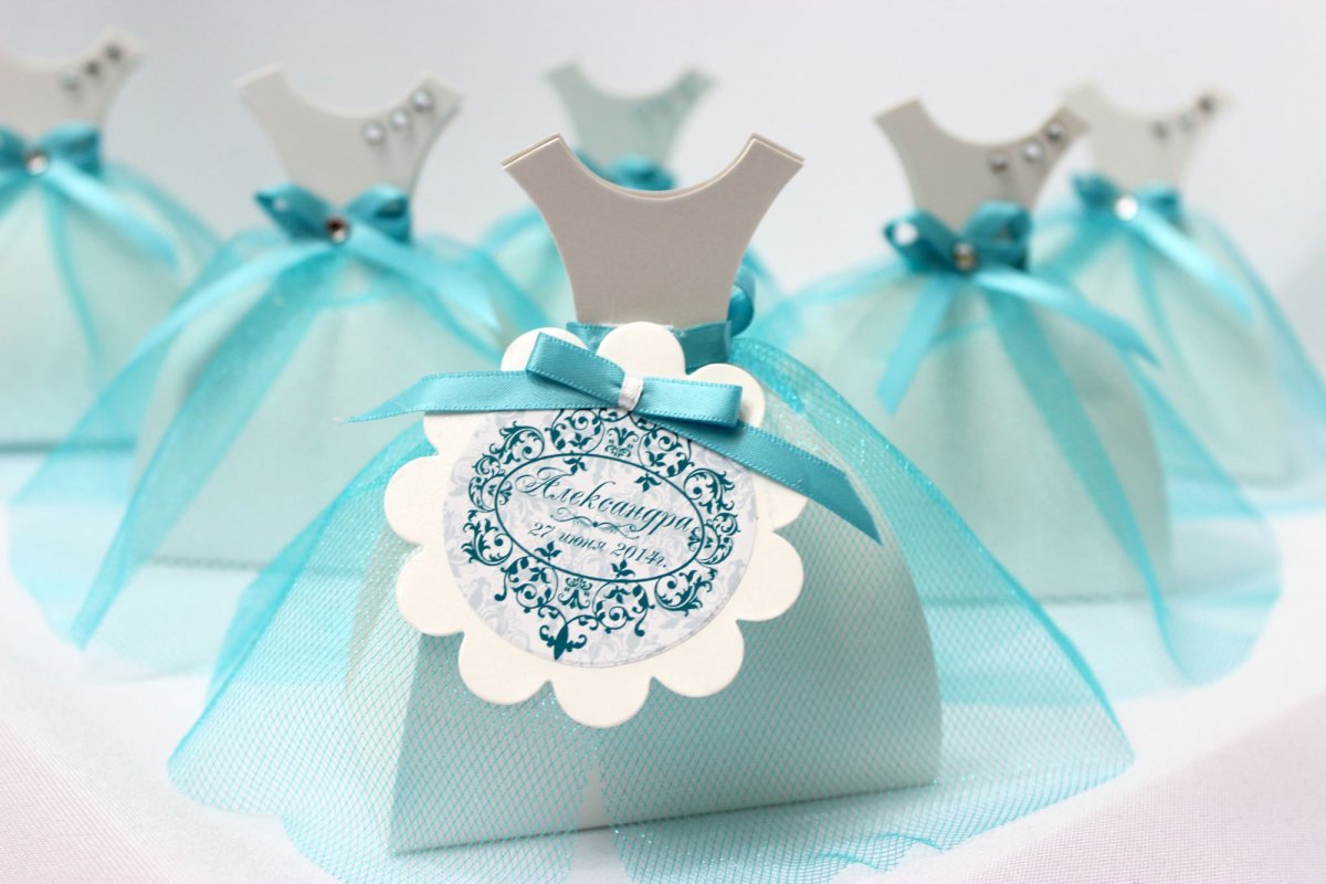 Бонбоньерки в виде платья