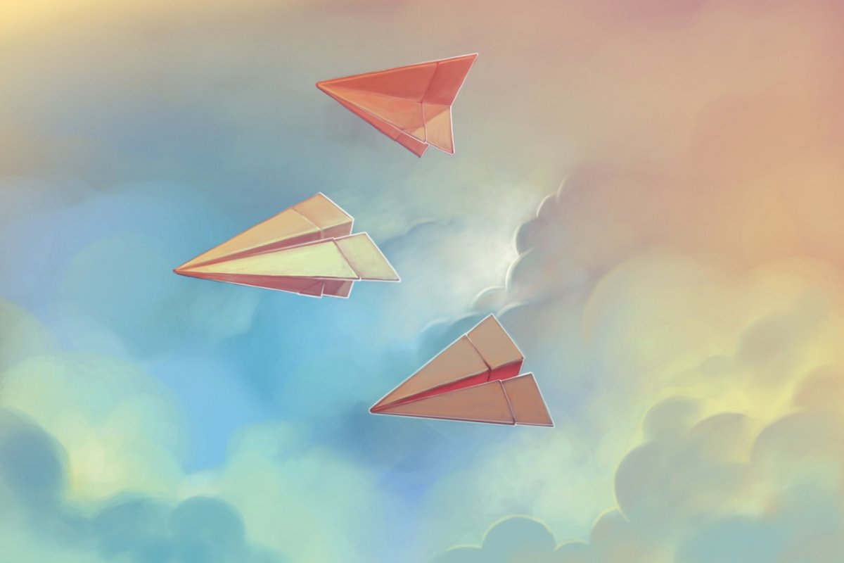 Самолет в небе