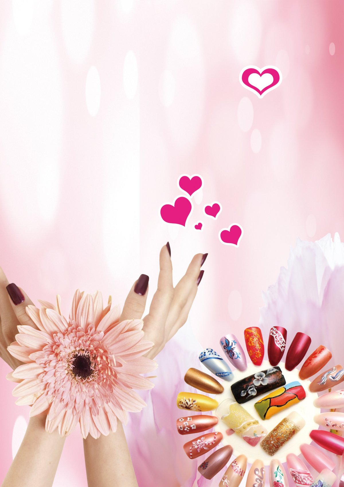 Фон для визитки маникюр