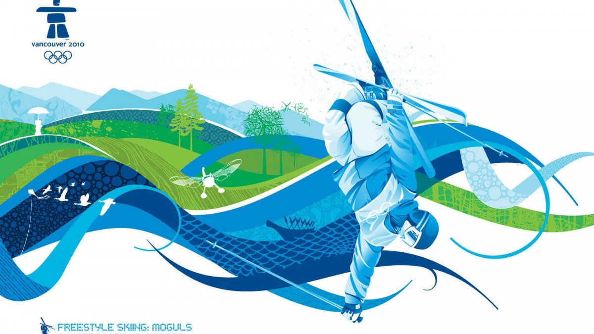 Спортивный фон для презентации лыжи